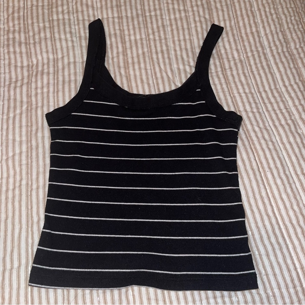 Striped cropped tank top